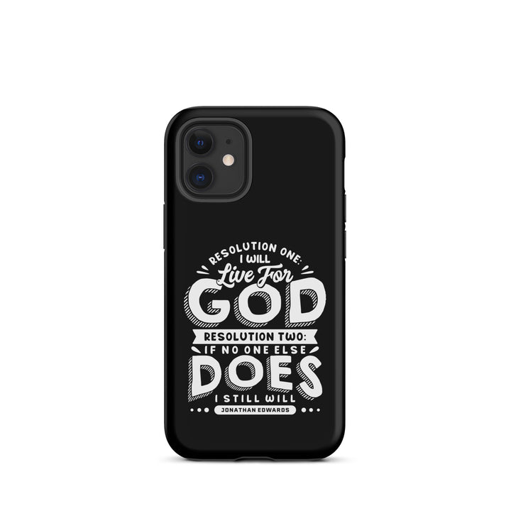 Christian Phone Case Live For God Black for iPhone® iPhone® Phone Cases Matte iPhone 12 mini 