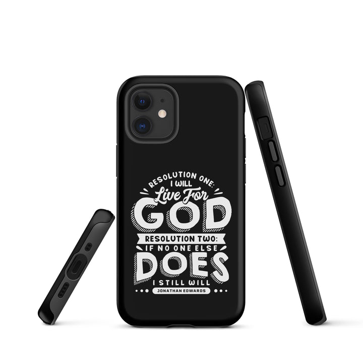 Christian Phone Case Live For God Black for iPhone® iPhone® Phone Cases   