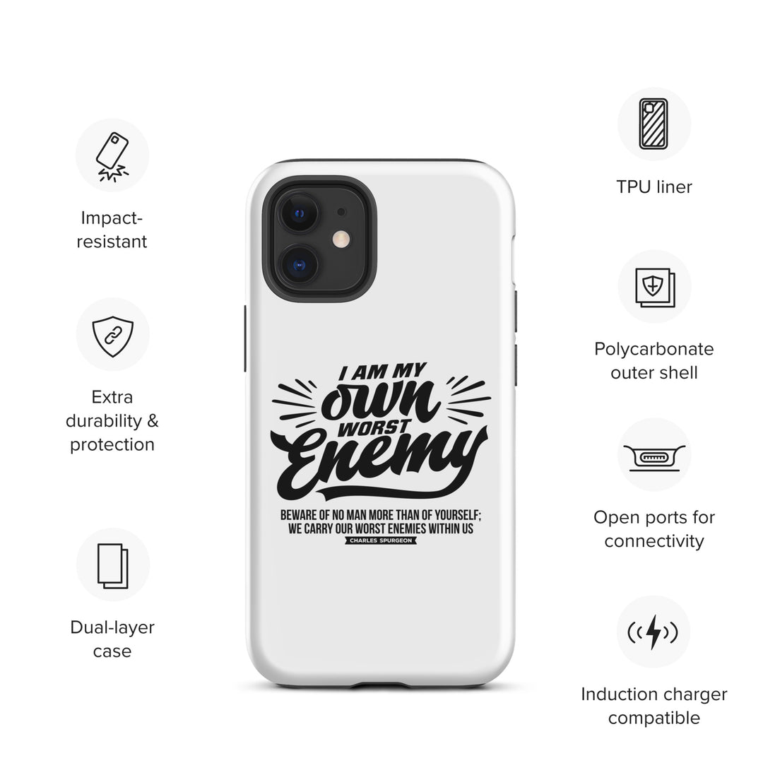 Christian Phone Case Worst Enemy White for iPhone® iPhone® Phone Cases   