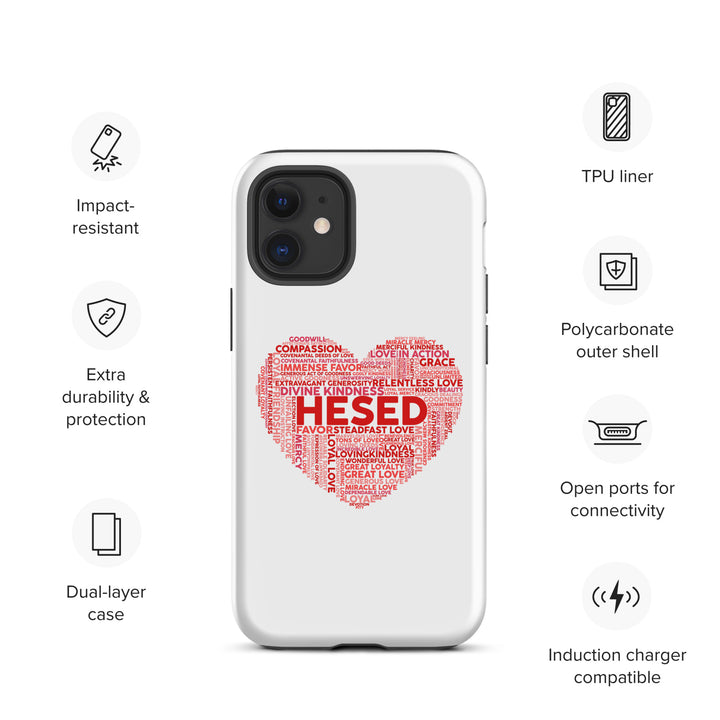 Christian Phone Case Hesed Heart White for iPhone® iPhone® Phone Cases   