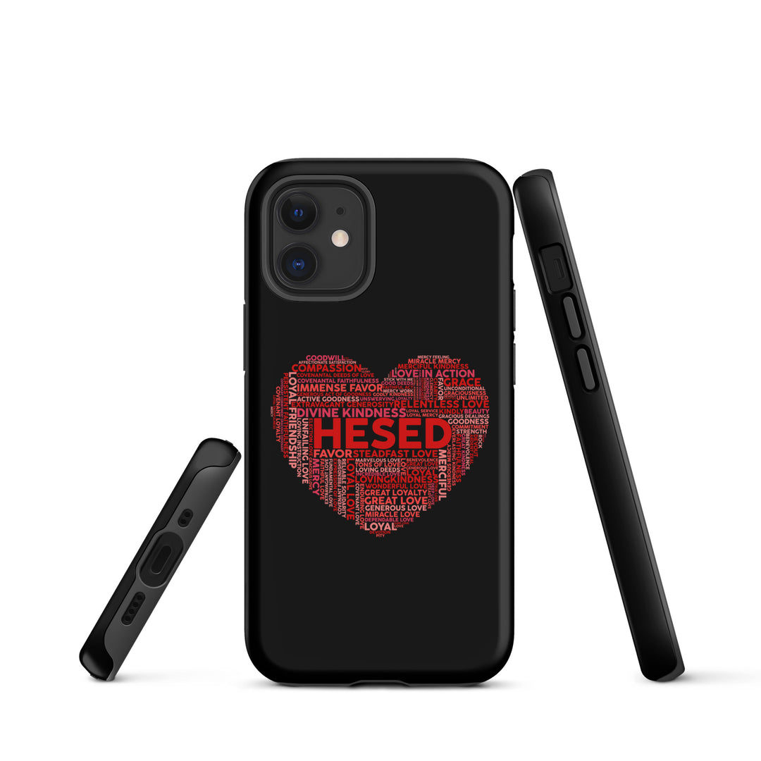 Christian Phone Case Hesed Heart Black for iPhone® iPhone® Phone Cases   