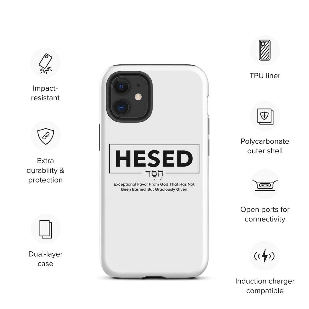 Christian Phone Case Hesed Hebrew Exceptional Favor White for iPhone® iPhone® Phone Cases   