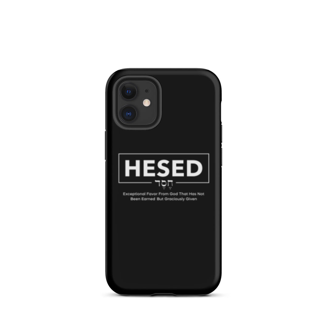 Christian Phone Case Hesed Hebrew Exceptional Favor Black for iPhone® iPhone® Phone Cases Matte iPhone 12 mini 