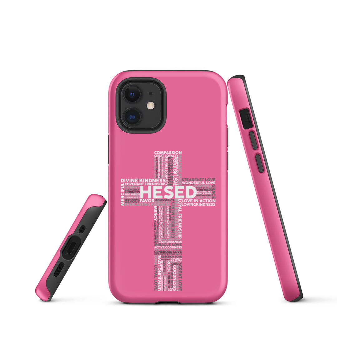 Christian Phone Case Hesed Cross Pink for iPhone® iPhone® Phone Cases   