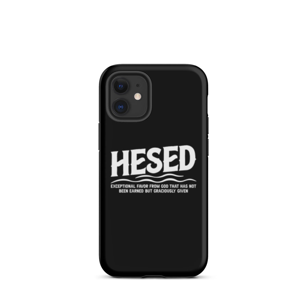 Christian Phone Case Hesed Exceptional Favor Black for iPhone® iPhone® Phone Cases Matte iPhone 12 mini 