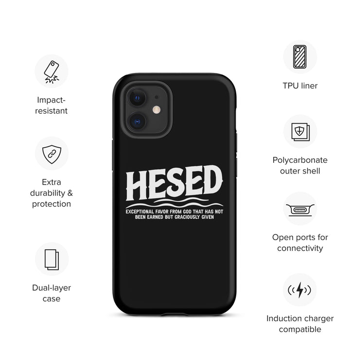 Christian Phone Case Hesed Exceptional Favor Black for iPhone® iPhone® Phone Cases   