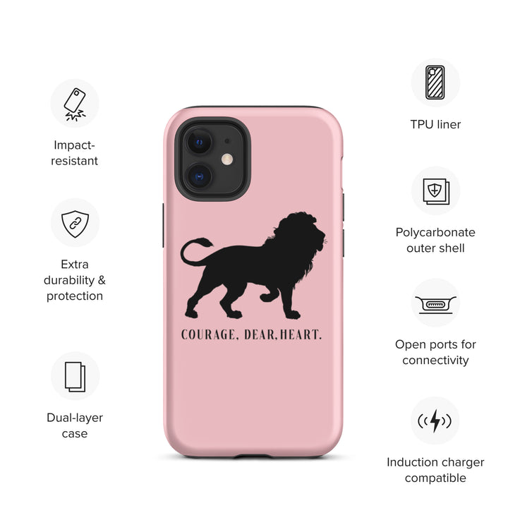 Christian Phone Case Courage Dear Heart Pink for iPhone® iPhone® Phone Cases   