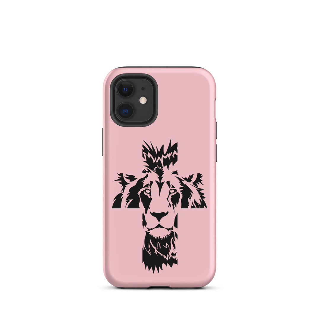 Christian Phone Case Aslan Cross Pink for iPhone® iPhone® Phone Cases Matte iPhone 12 mini 