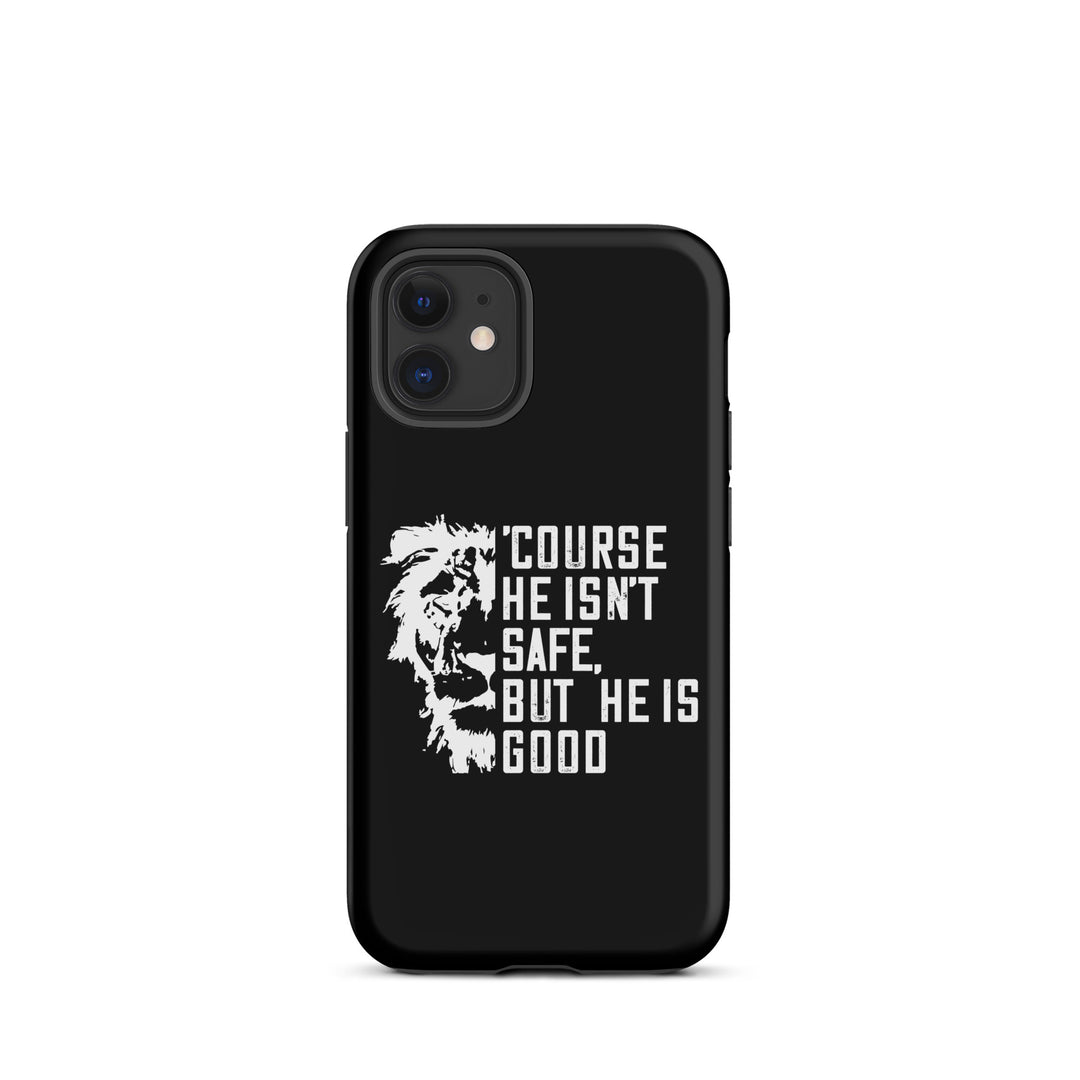 Christian Phone Case for iPhone® 'Course He Isn't Safe Black iPhone® Phone Cases Matte iPhone 12 mini 