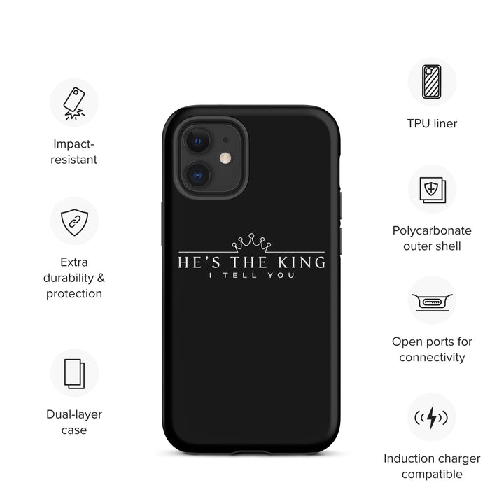 Christian Phone Case He's The King Black for iPhone® iPhone® Phone Cases   