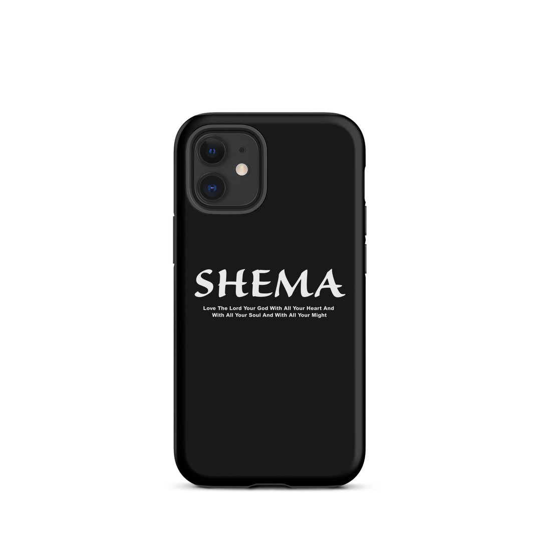 Christian Phone Case Shema Love The Lord Black  for iPhone® iPhone® Phone Cases Matte iPhone 12 mini 