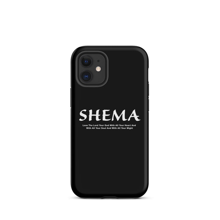 Christian Phone Case Shema Love The Lord Black  for iPhone® iPhone® Phone Cases Matte iPhone 12 mini 