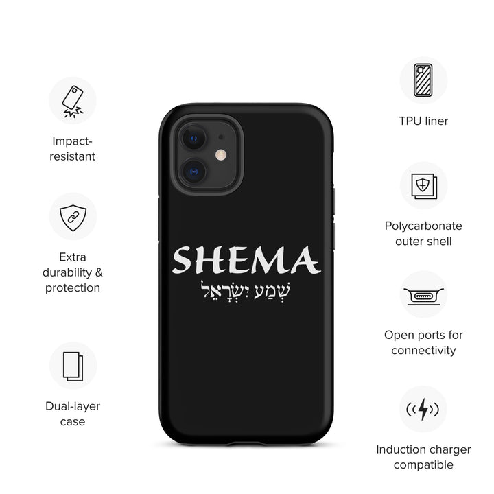 Christian Phone Case Shema Hebrew Black for iPhone® iPhone® Phone Cases   