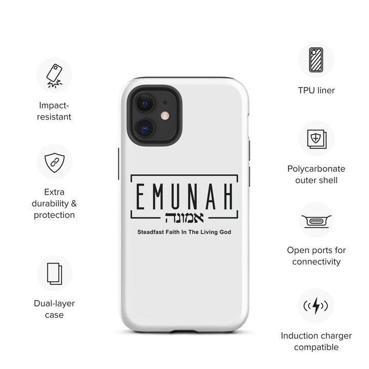 Christian Phone Case Emunah Steadfast Faith White for iPhone® iPhone® Phone Cases   