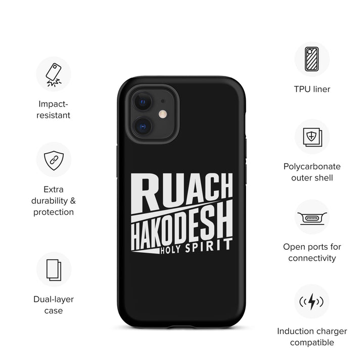 Christian Phone Case Ruach Hakodesh Holy Spirit Black for iPhone® iPhone® Phone Cases   