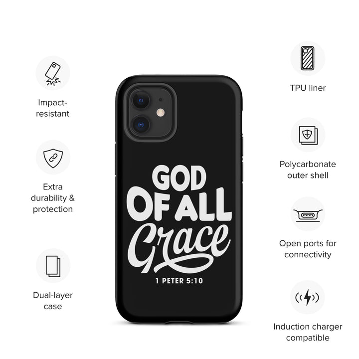 Christian Phone Case God of All Grace Black for iPhone® iPhone® Phone Cases   