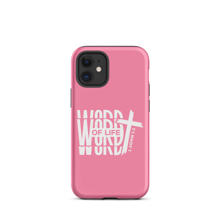 Christian Phone Case Word of Life Cross Pink for iPhone® iPhone® Phone Cases Matte iPhone 12 mini 