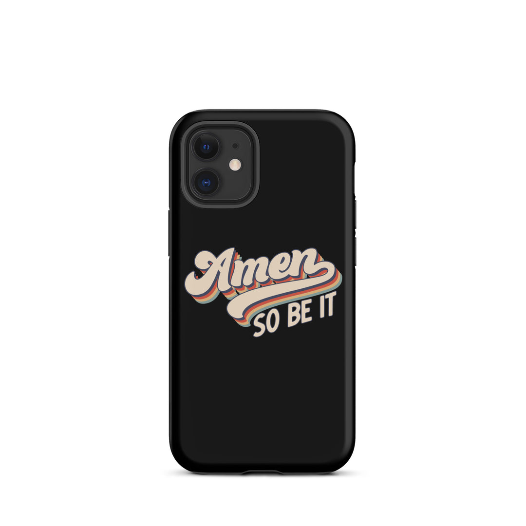 Christian Phone Case Amen So Be It Black for iPhone® iPhone® Phone Cases Matte iPhone 12 mini 