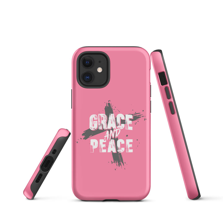 Christian Phone Case Grace and Peace Cross Pink for iPhone® iPhone® Phone Cases   