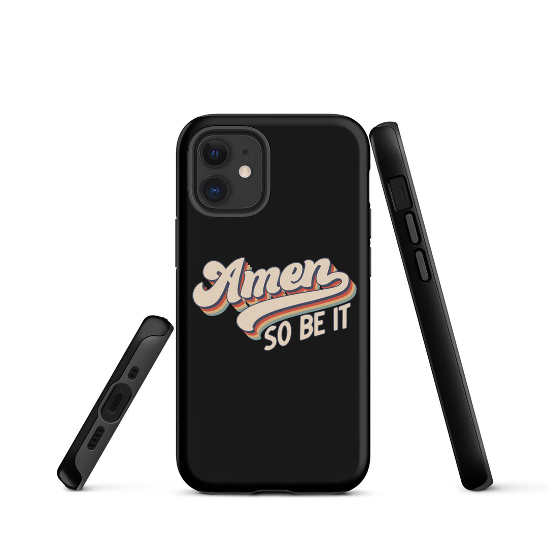 Christian Phone Case Amen So Be It Black for iPhone® iPhone® Phone Cases   