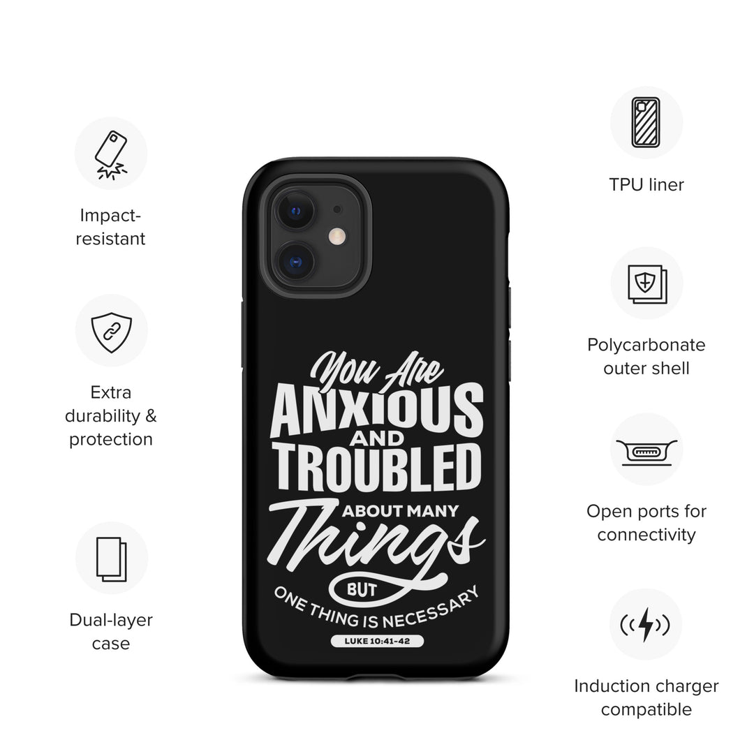 Christian Phone Case Anxious And Troubled Black for iPhone® iPhone® Phone Cases   