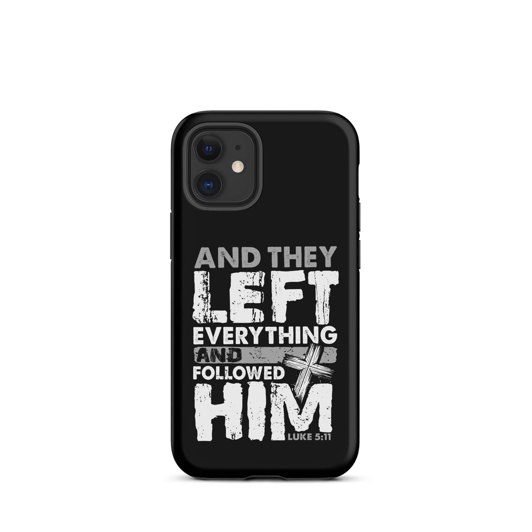 Christian Phone Case Left Everything Cross Black for iPhone® iPhone® Phone Cases Matte iPhone 12 mini 