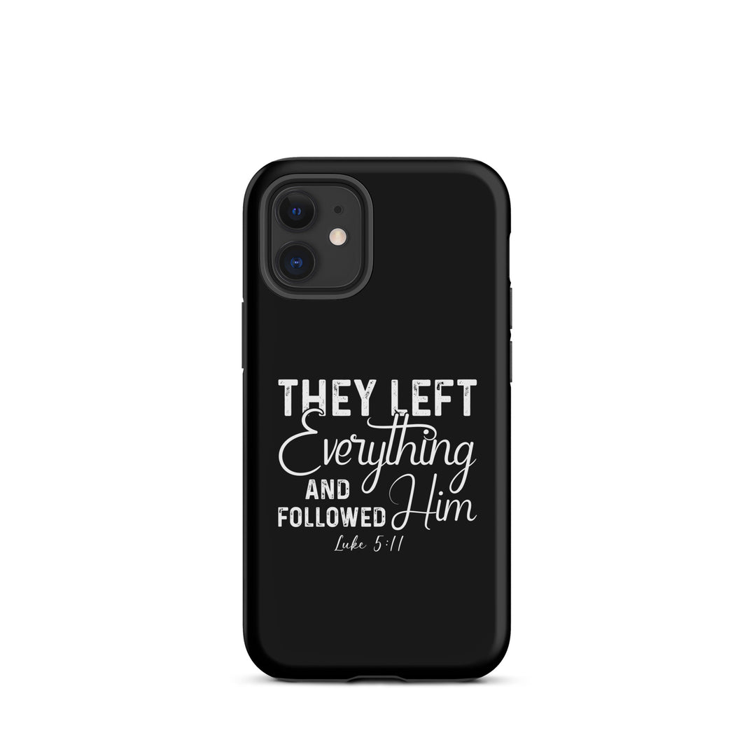 Christian Phone Case Left Everything Black for iPhone® iPhone® Phone Cases Matte iPhone 12 mini 