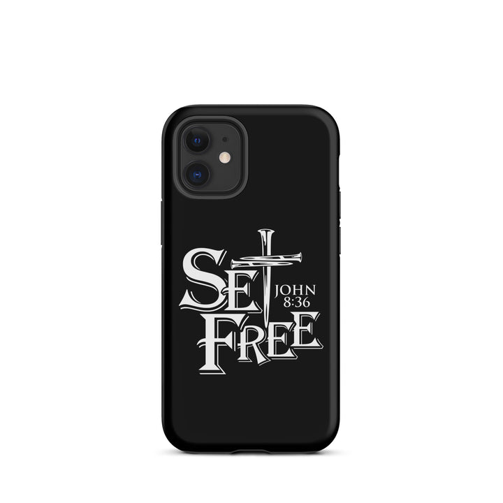 Christian Phone Case Set Free Black for iPhone® iPhone® Phone Cases Matte iPhone 12 mini 