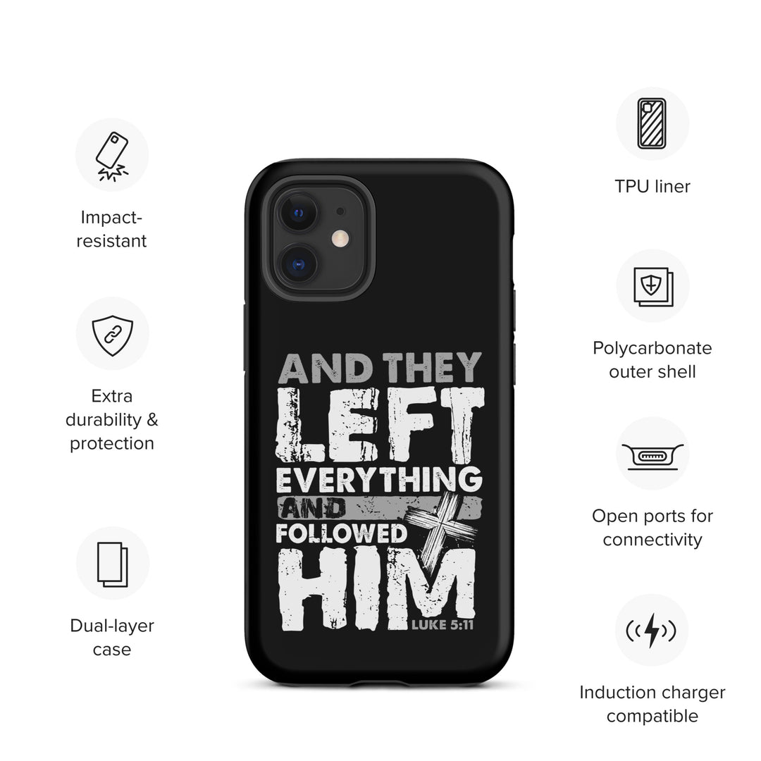 Christian Phone Case Left Everything Cross Black for iPhone® iPhone® Phone Cases   