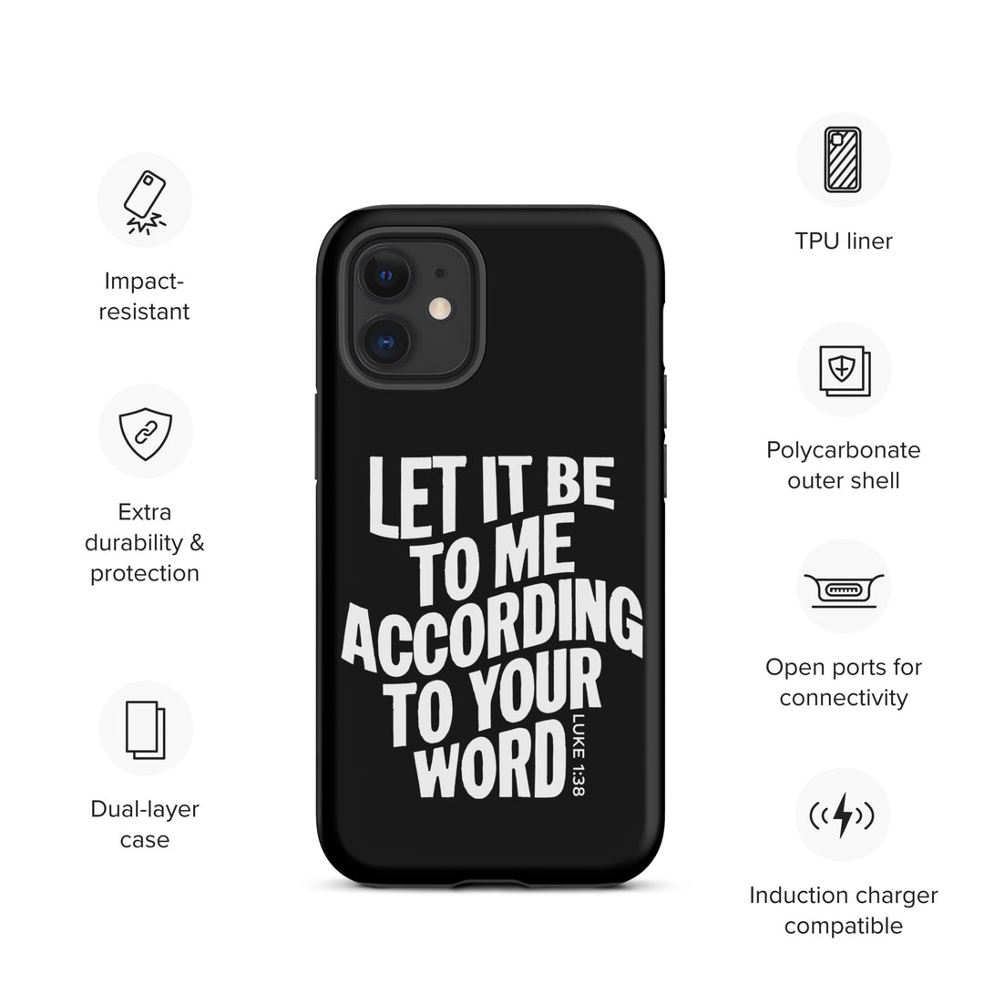 Christian Phone Case According To Your Word Black for iPhone® iPhone® Phone Cases   