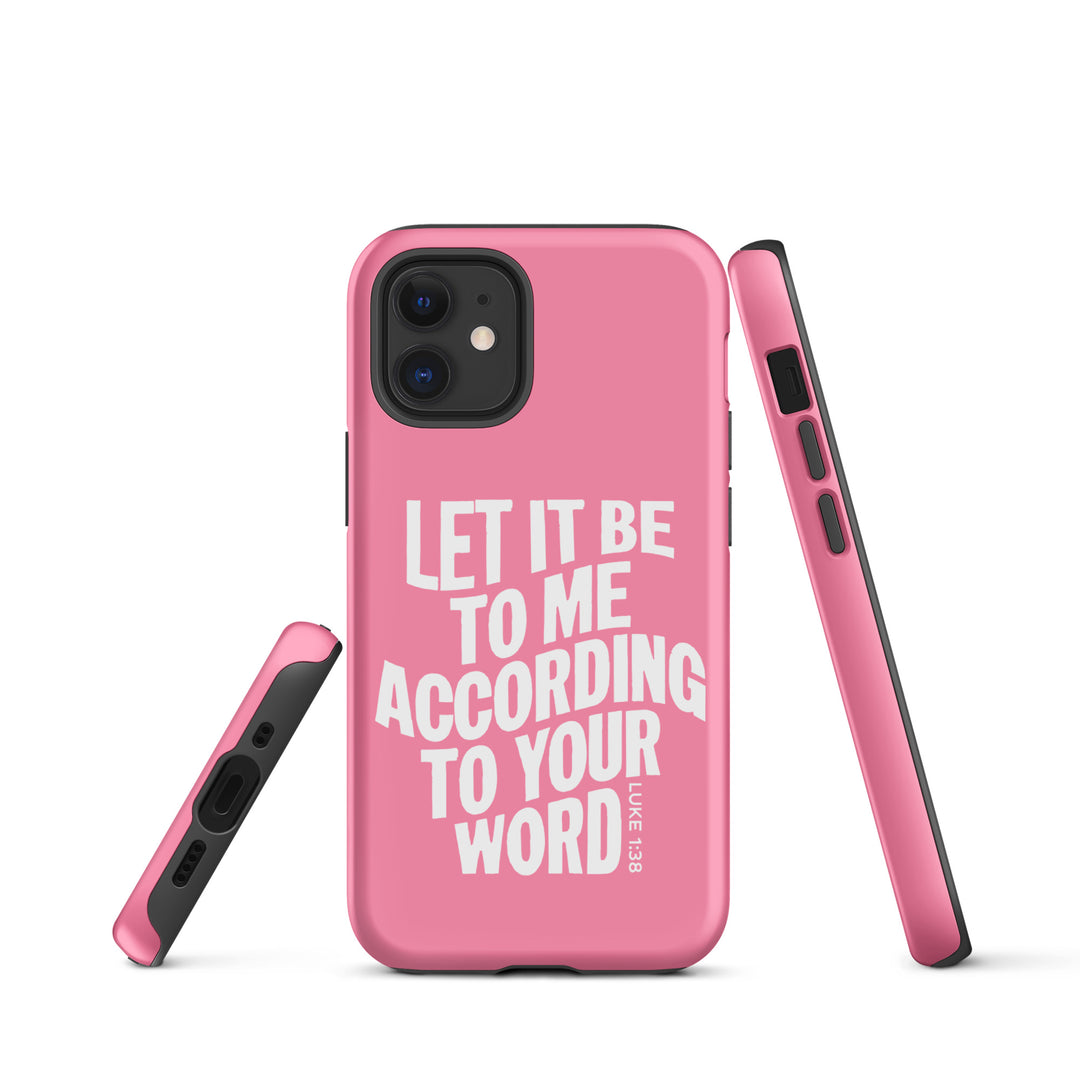 Christian Phone Case According To Your Word Pink  for iPhone® iPhone® Phone Cases   