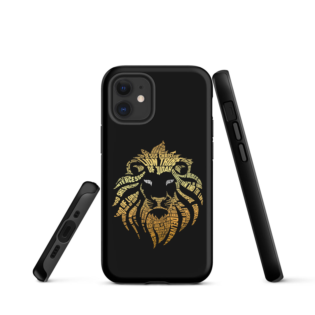 Christian Phone Case Lion Word Cloud Black for iPhone® iPhone® Phone Cases   