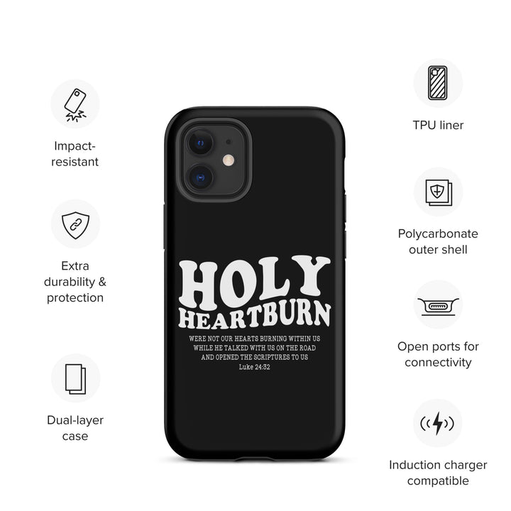 Christian Phone Case Holy Heartburn Black for iPhone® iPhone® Phone Cases   