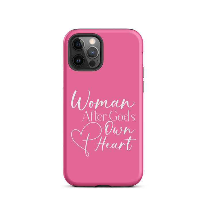 Christian Phone Case Woman After God's Heart Pink for iPhone® iPhone® Phone Cases Matte iPhone 12 Pro 