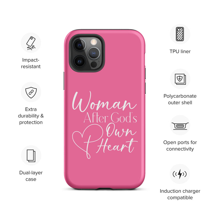 Christian Phone Case Woman After God's Heart Pink for iPhone® iPhone® Phone Cases   