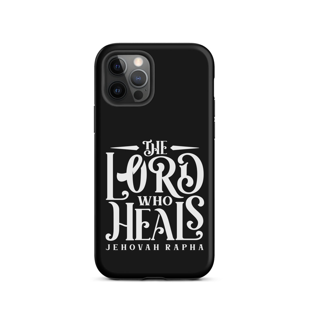 Christian Phone Case The Lord Who Heals Black for iPhone® iPhone® Phone Cases Matte iPhone 12 Pro 