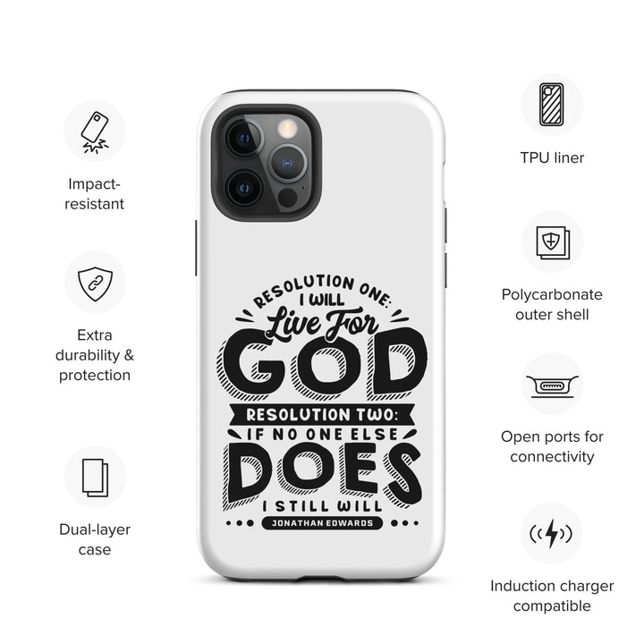 Christian Phone Case Live For God White for iPhone® iPhone® Phone Cases   