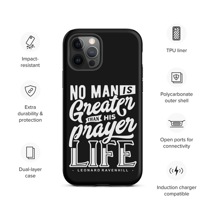 Christian Phone Case Prayer Life Black for iPhone® iPhone® Phone Cases   