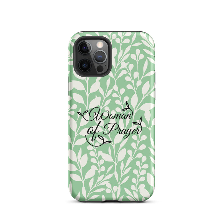 Christian Phone Case Woman of Prayer Green for iPhone® iPhone® Phone Cases Matte iPhone 12 Pro 