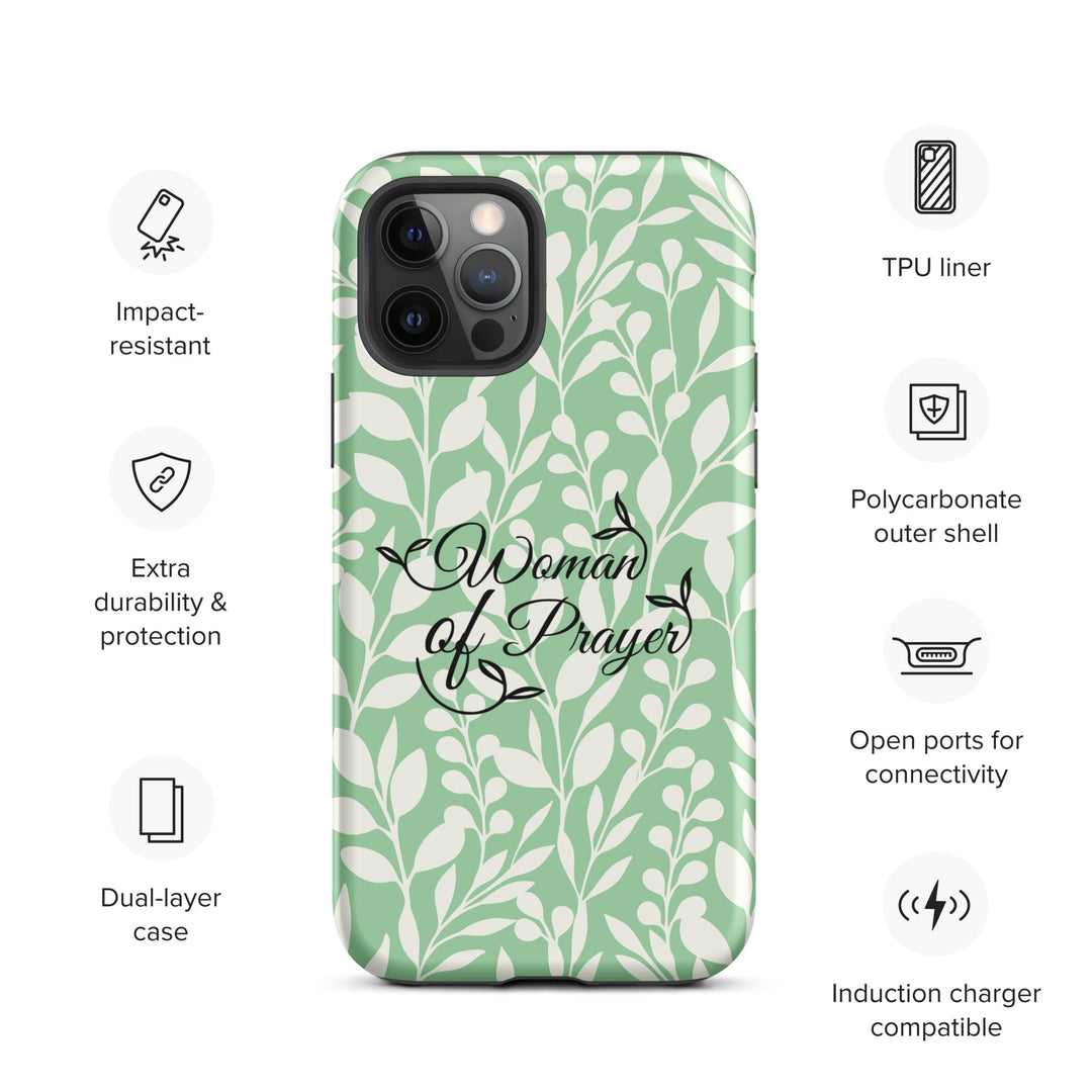 Christian Phone Case Woman of Prayer Green for iPhone® iPhone® Phone Cases   