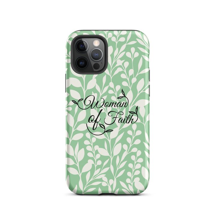 Christian Phone Case Woman of Faith Green for iPhone® iPhone® Phone Cases Matte iPhone 12 Pro 