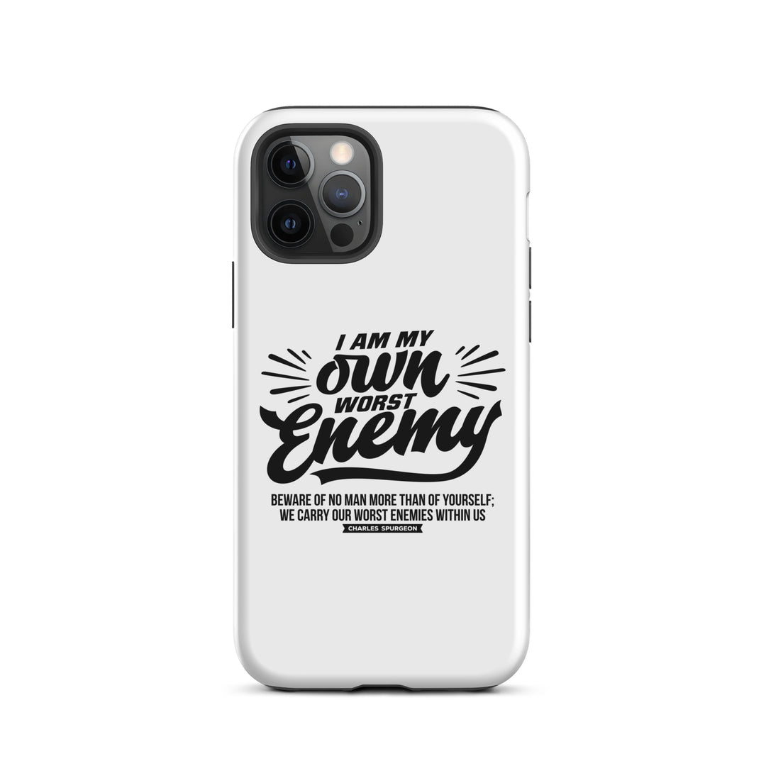 Christian Phone Case Worst Enemy White for iPhone® iPhone® Phone Cases Matte iPhone 12 Pro 