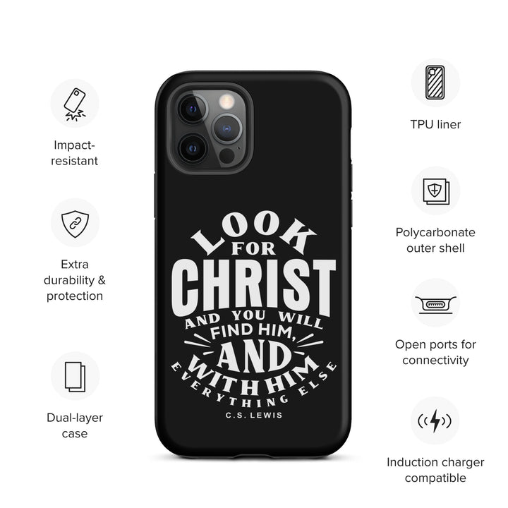 Christian Phone Case Look For Christ Black for iPhone® iPhone® Phone Cases   