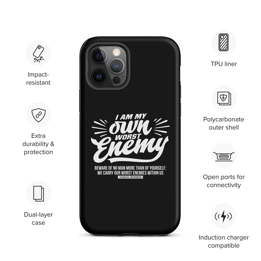 Christian Phone Case Worst Enemy Black for iPhone® iPhone® Phone Cases   