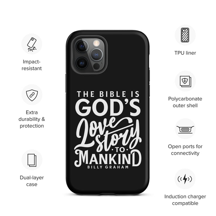 Christian Phone Case God's Love Story Black for iPhone® iPhone® Phone Cases   