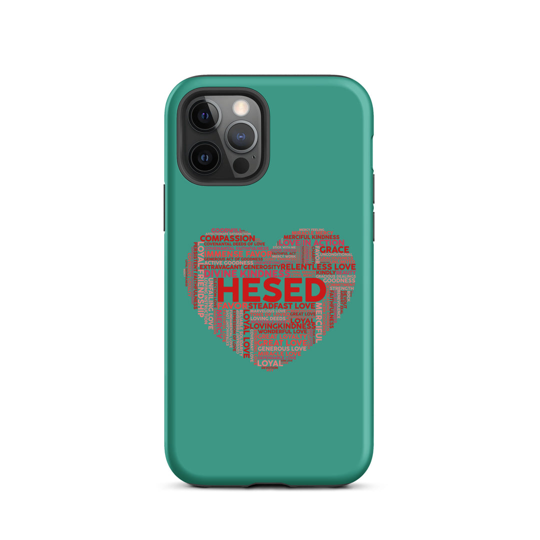 Christian Phone Case Hesed Heart Teal for iPhone® iPhone® Phone Cases Matte iPhone 12 Pro 