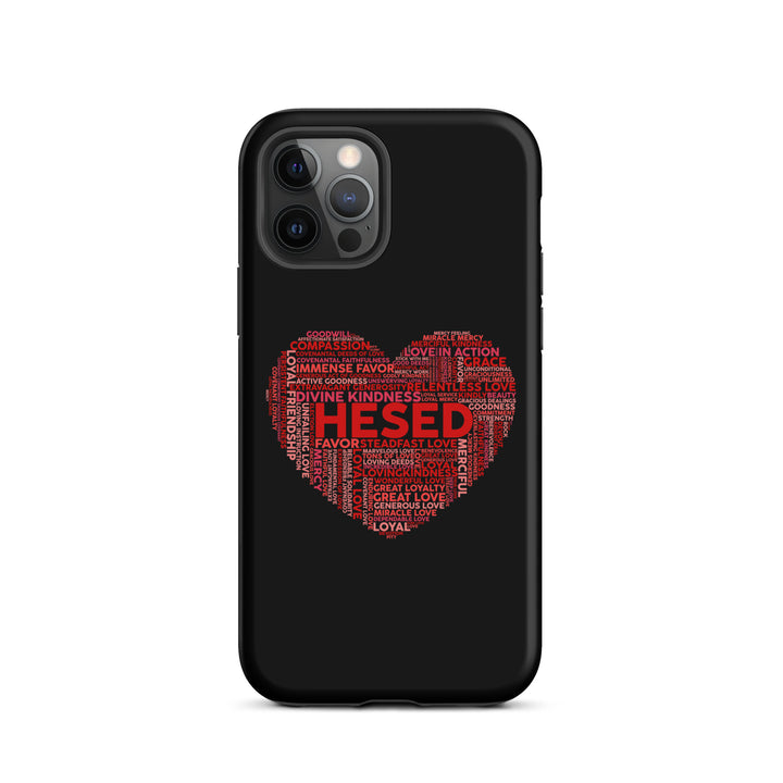 Christian Phone Case Hesed Heart Black for iPhone® iPhone® Phone Cases Matte iPhone 12 Pro 