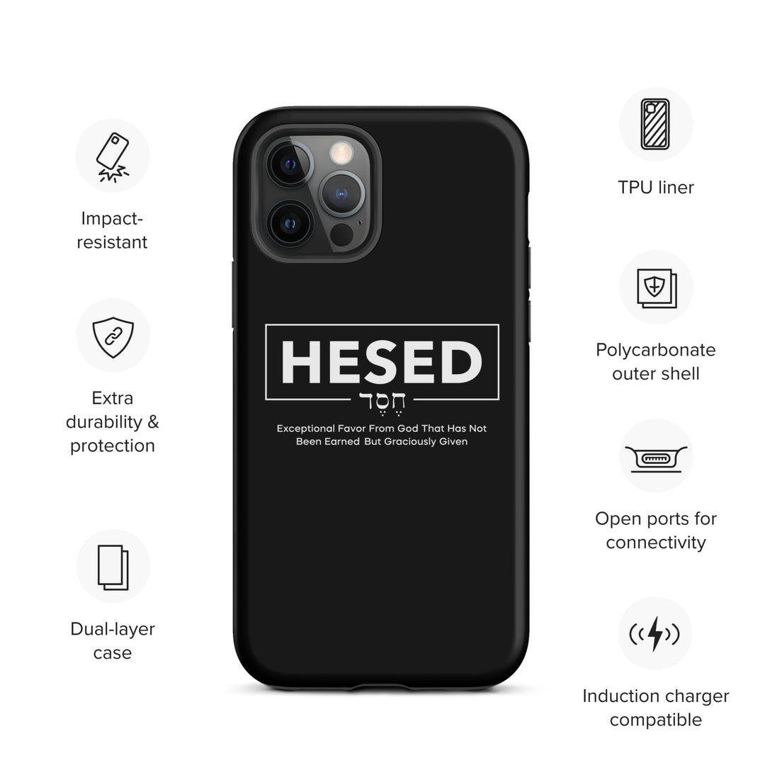 Christian Phone Case Hesed Hebrew Exceptional Favor Black for iPhone® iPhone® Phone Cases   