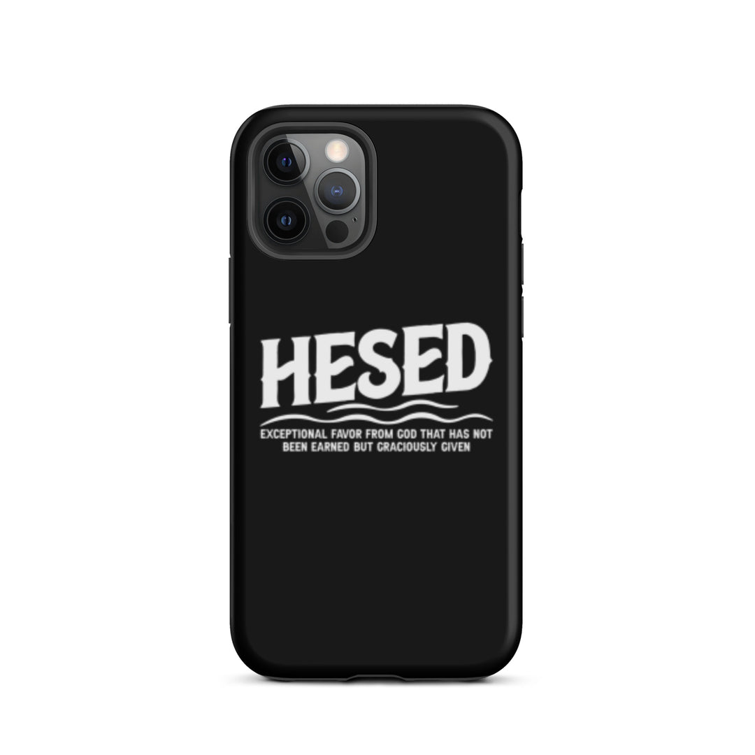 Christian Phone Case Hesed Exceptional Favor Black for iPhone® iPhone® Phone Cases Matte iPhone 12 Pro 