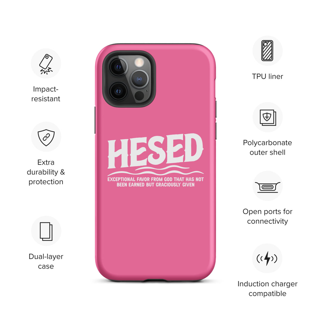 Christian Phone Case Hesed Exceptional Favor Pink for iPhone® iPhone® Phone Cases   